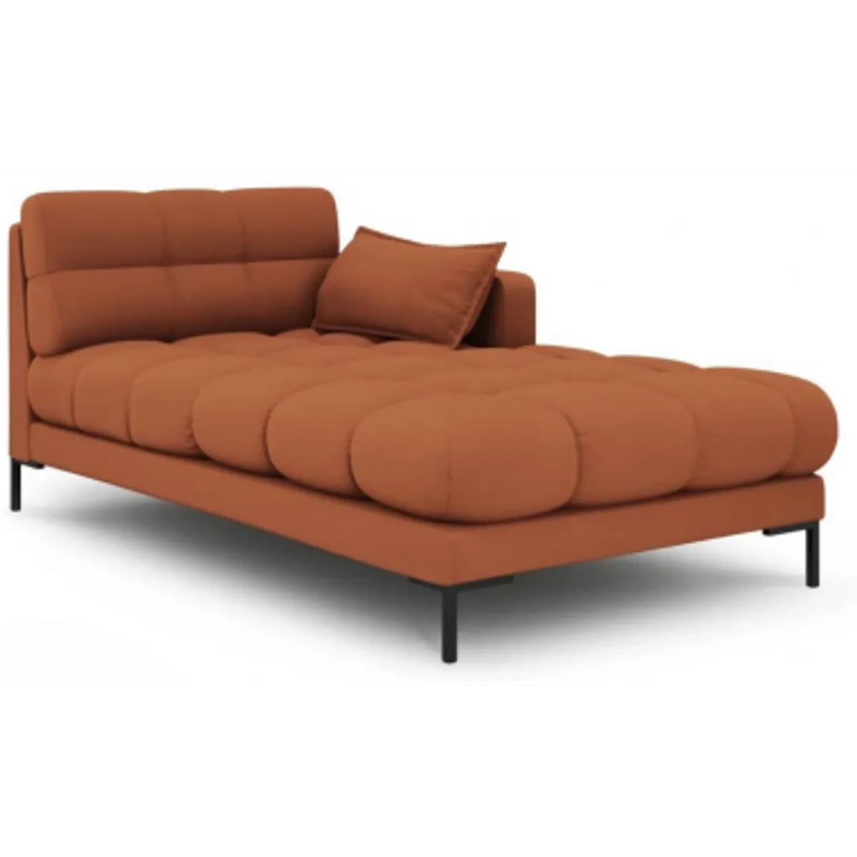 Mamaia højrevendt daybed i polyester B185 cm - Sort/Murstensrød