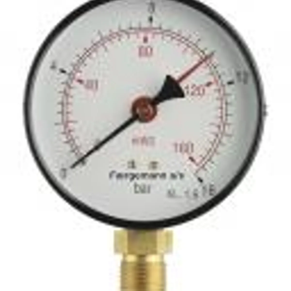 Manometer 1/2xø160 0-10 bar/0-100 mvs, nedadrettet studs