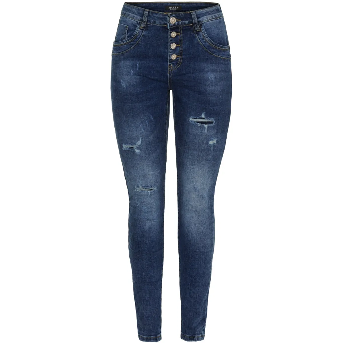 Marta du Chateau dame jeans MdcAmalia Mdc175-26166 - Dark Blue Denim