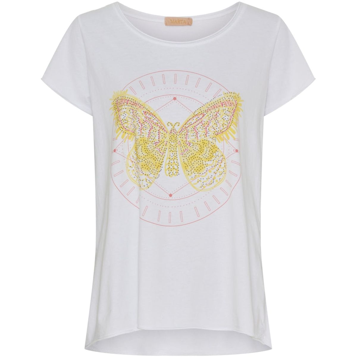 Marta Du Chateau dame t-shirt MdcMarie 1535 - Yellow Butterfly