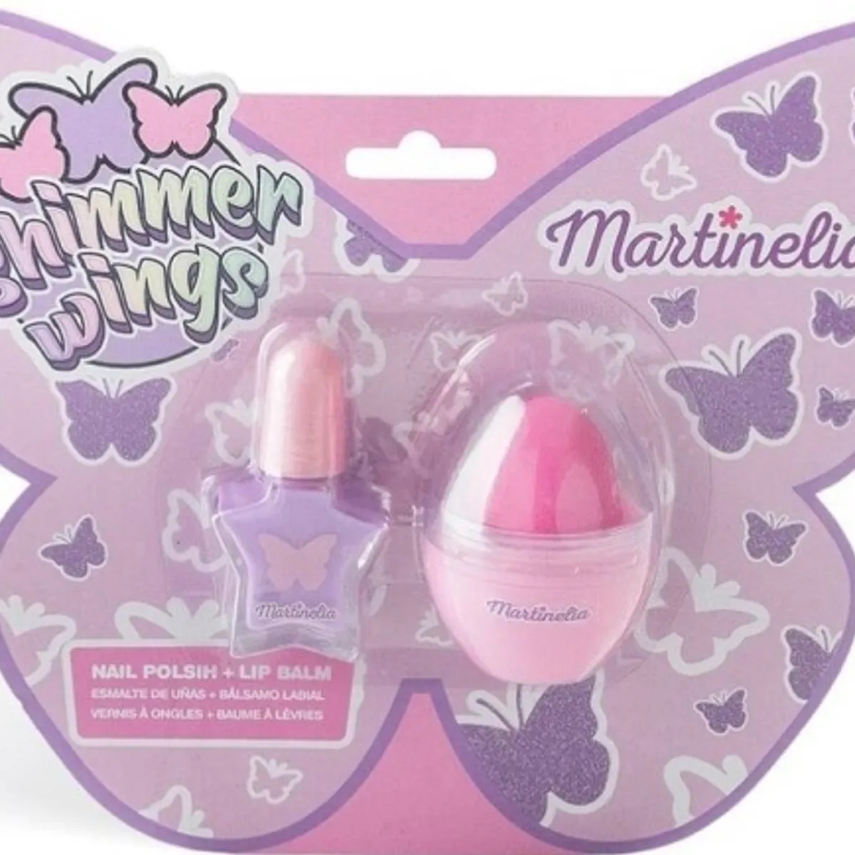 Martinelia Martinela Shimmer Wings Nail & Lip Balm Duo Neglelak 4Ml + Balsam Do Ust 7G