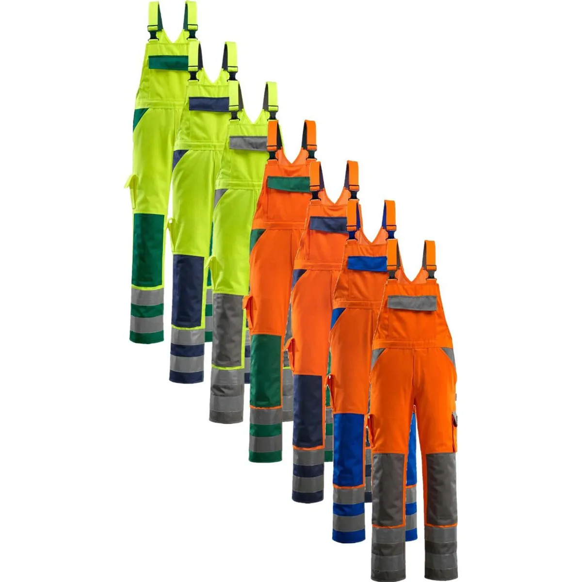 Mascot 07169-860 Safe compete Barras Overall med knælommer hi-vis orange/marine 82C52