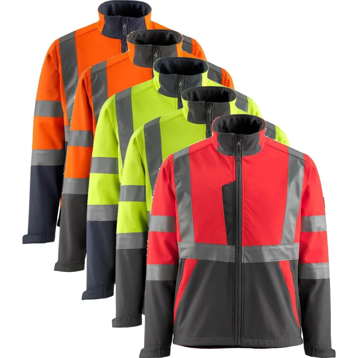 Mascot 15902-253 Safe light Kiama Softshell jakke hi-vis rød/mørk antracit 2XL