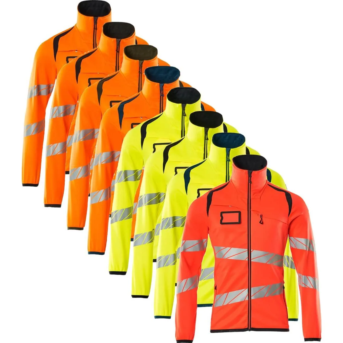 Mascot 19103-315 Accelerate safe Fleecetrøje med lynlås hi-vis gul/mørk marine 2XL