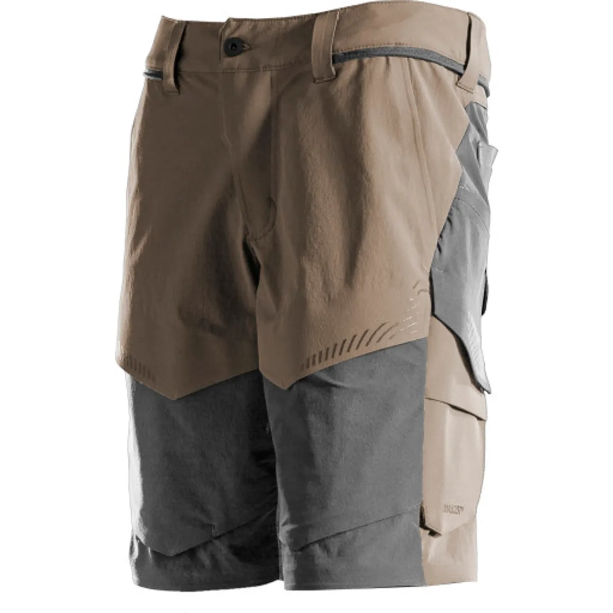 Mascot shorts 22149-605, mørk sand/stengrå, længde 24 str. C48