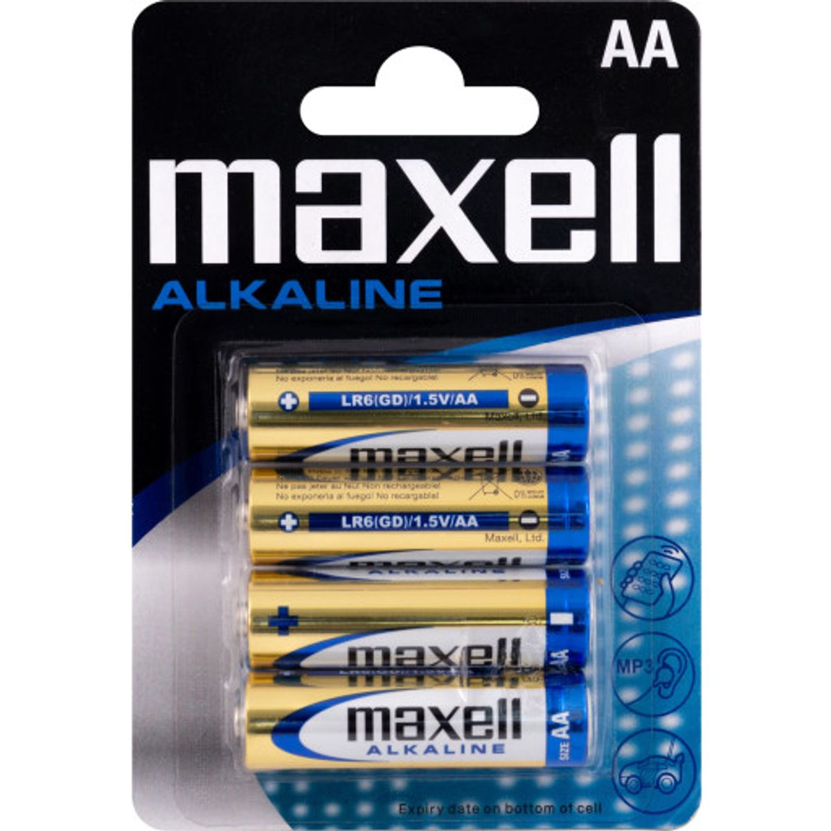 Maxell AA batterier, 4 stk.