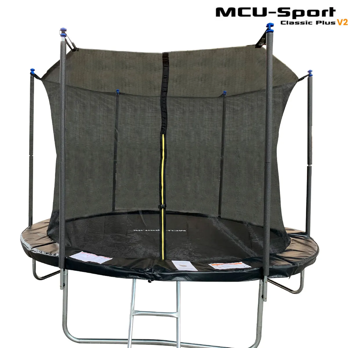 MCU-Sport Classic Plus V2 3,05M Trampolin + Sikkerhedsnet + Stige Sort