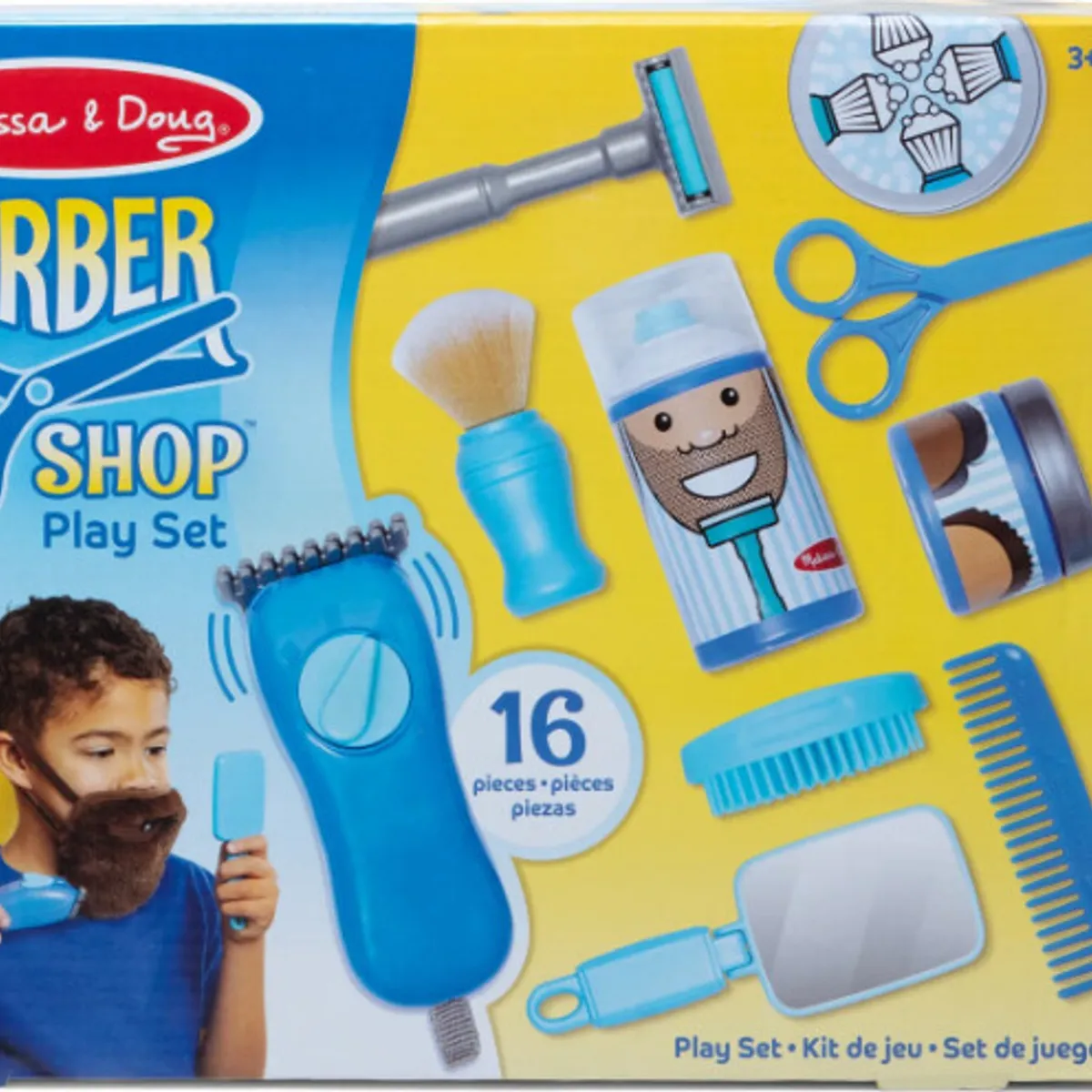 Melissa & Doug - Barberings Legesæt Til Børn - 16 Dele