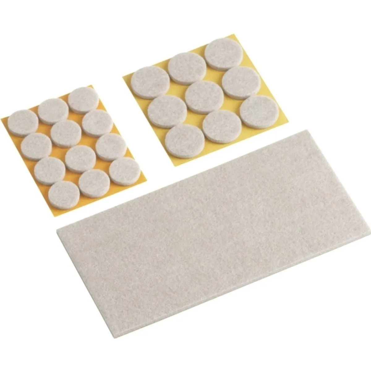 Metafranc Wu0644896 Filtpuder Selvklæbende, Rund, Kvadratisk Beige 1 Set