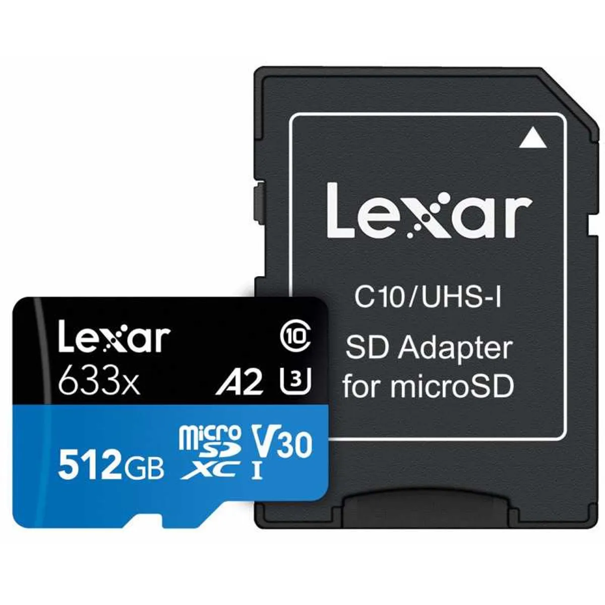 Micro SD kort 512GB Class 10 - Lexar 633X - 512GB - MicroSDHC/SDXC