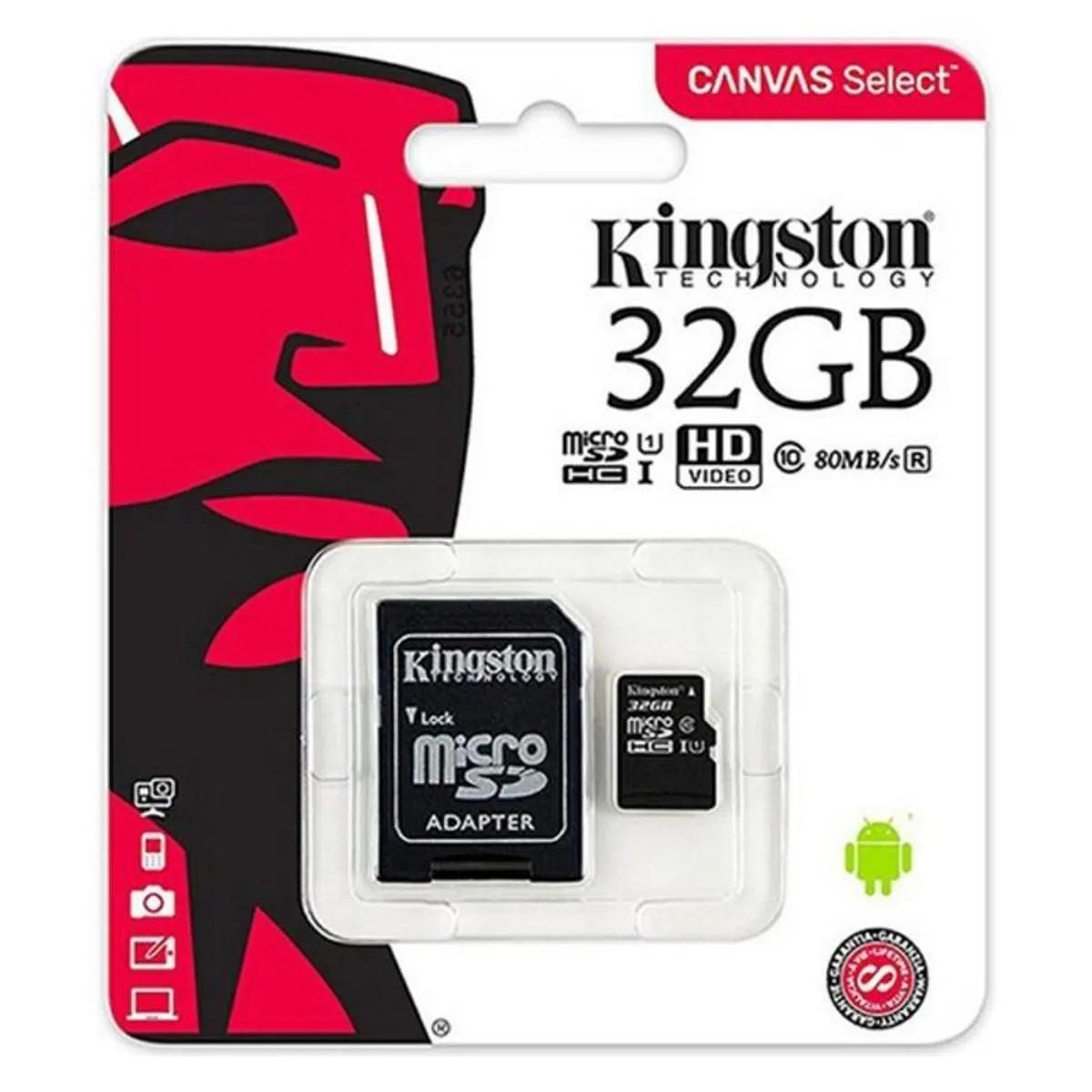 Mikro-SD-hukommelseskort med adapter Kingston exFAT 64 GB