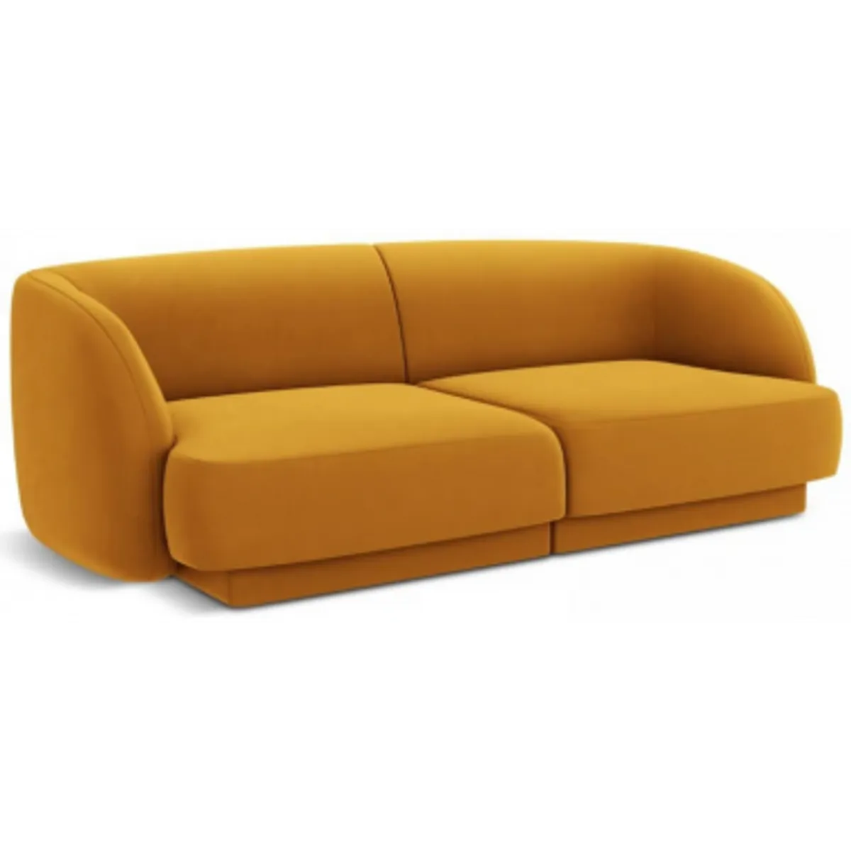 Miley 2-personers sofa i velour B184 x D85 cm - Gul