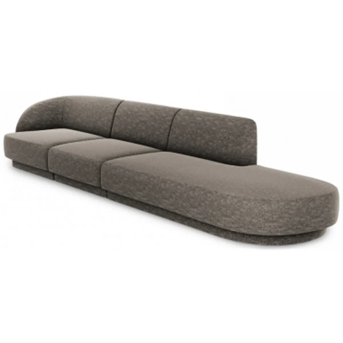 Miley højrevendt chaiselong sofa i chenille B302 x D85 cm - Grå