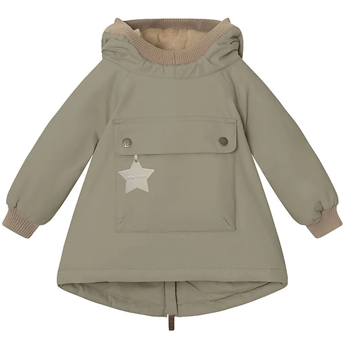 Mini A Ture Vinterjakke - Babywen Fleece - Vert