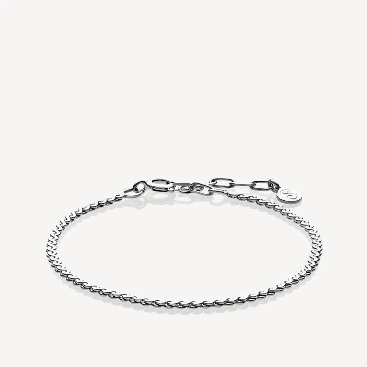 MOLLY - Bracelet shiny rhodium pl. Silver - 15,5 - 19 cm