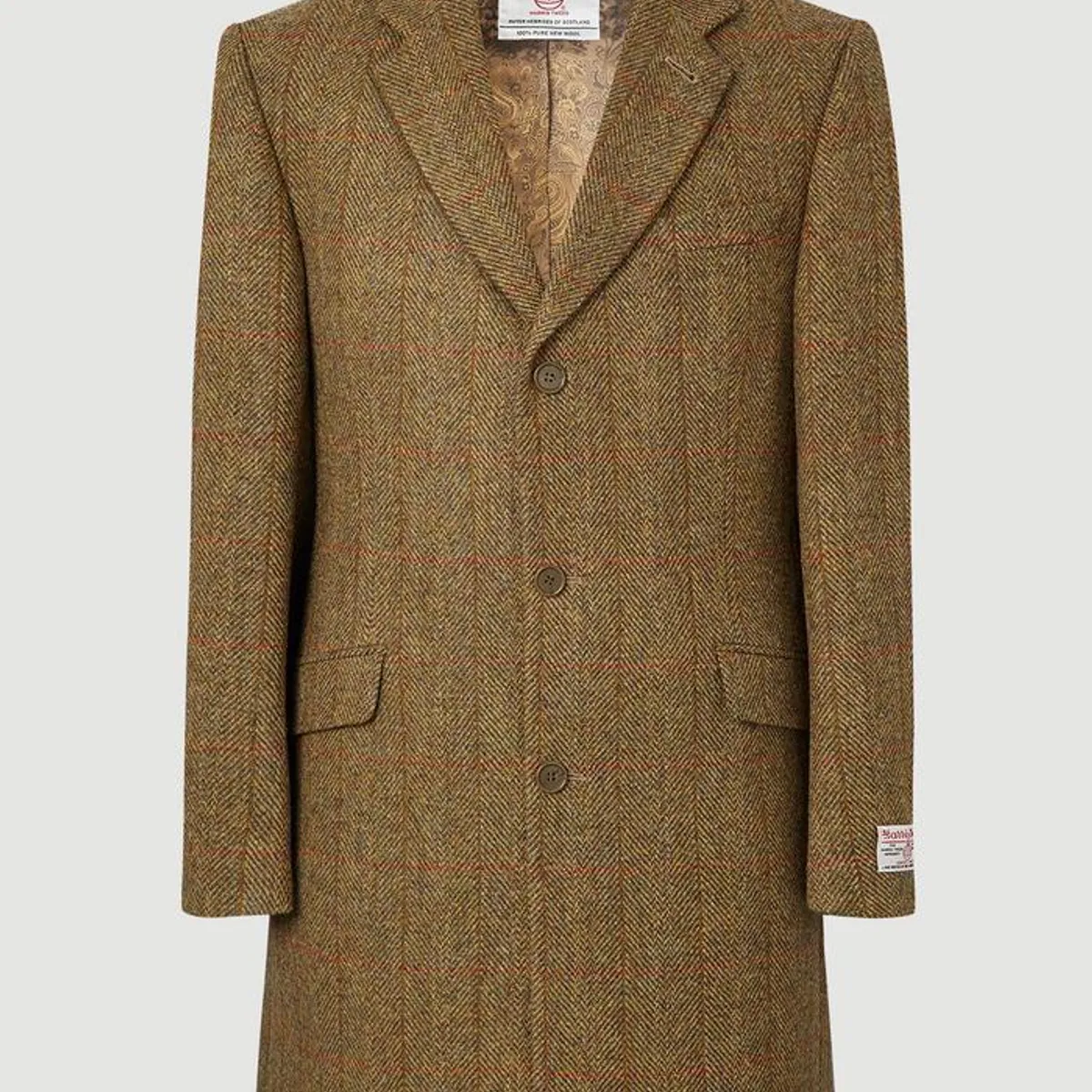 MURDO 3/4 COAT, mustard herringbone - 42 UK