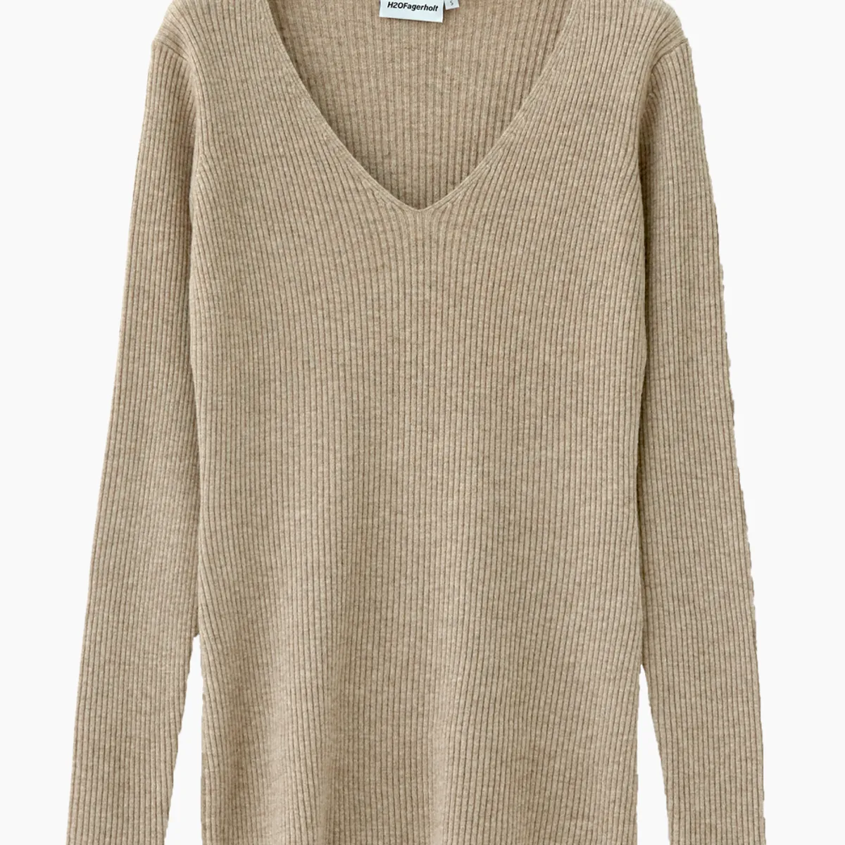 Murih V-Neck - Sand Melange - H2O Fagerholt - Beige XS