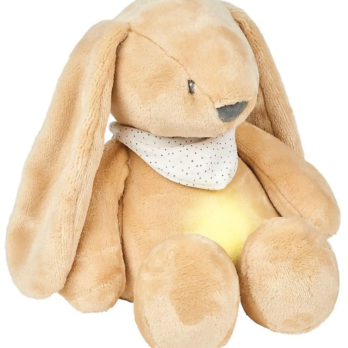 Nattou Sovebamse m. Natlys/Lyd - Sleepy Bunny - Pale Brown