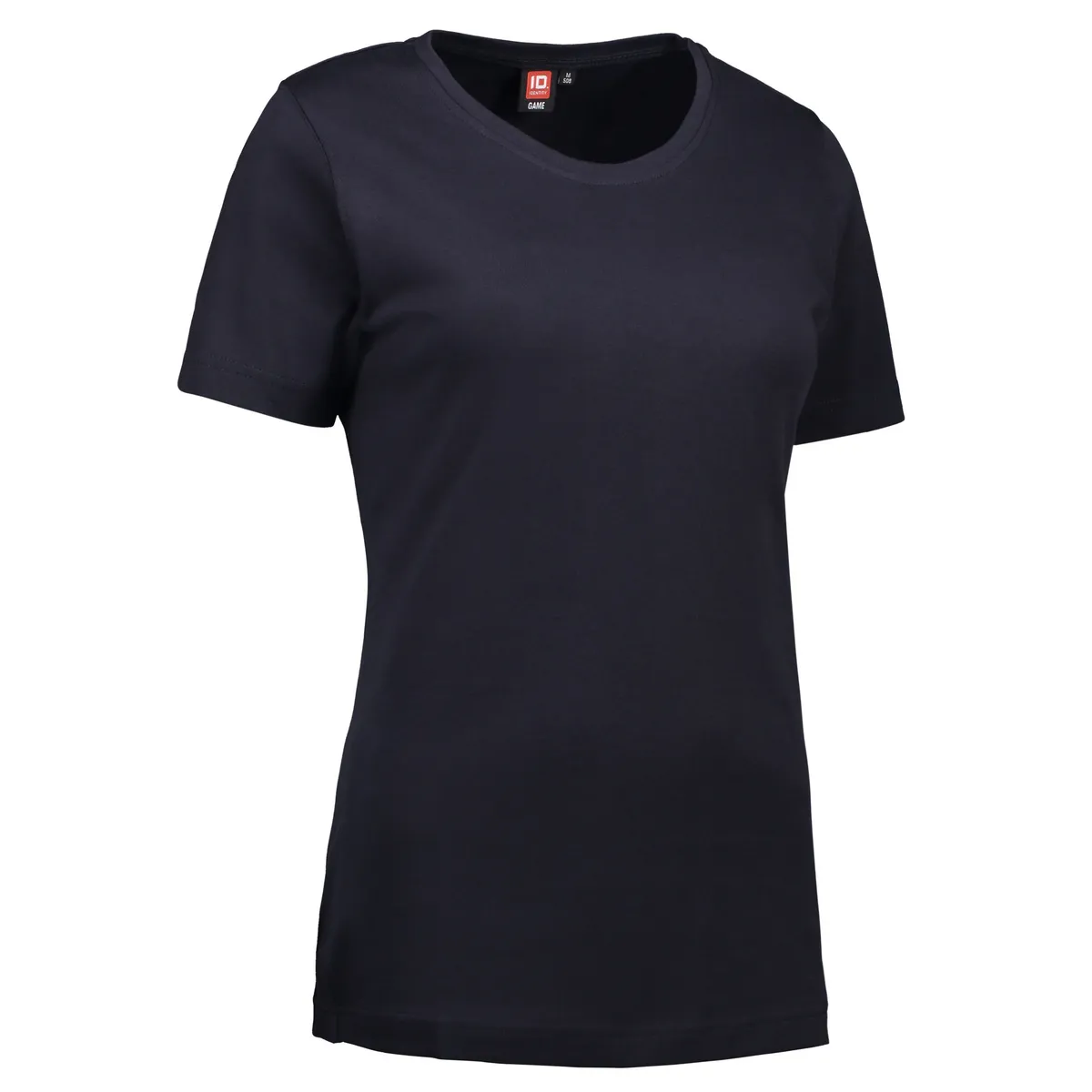 Navy t-shirt med rund hals til damer - M