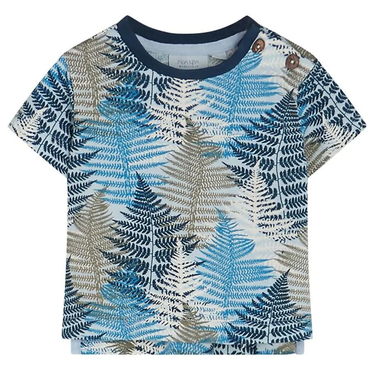 Noa Noa miniature T-shirt - Print Light Blue m. Northern Wood