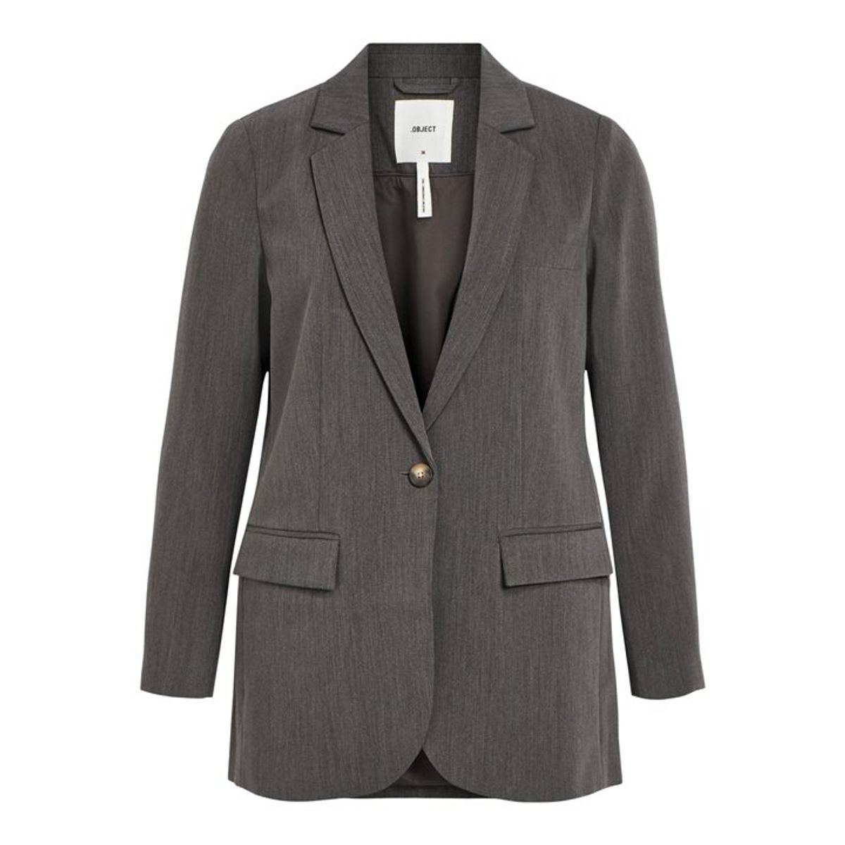 Object - Sigrid Ls Blazer - Medium Grey Melange