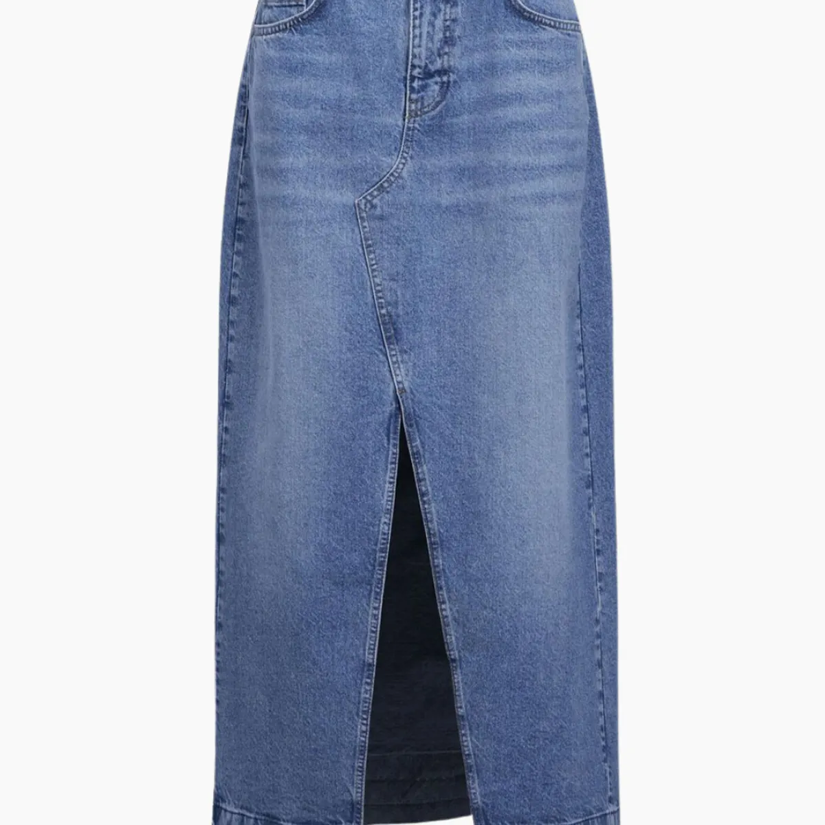 Objharper HW Denim Skirt - Medium Blue Denim - Object - Blå S