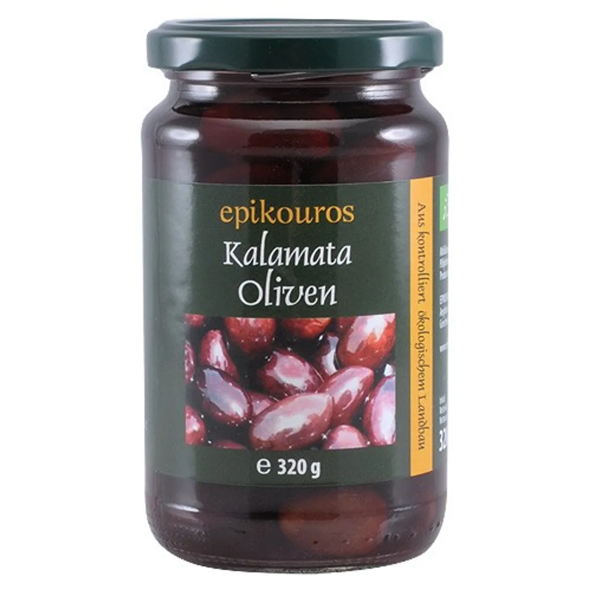 Olive kalamata med sten Økologisk- 320 gr