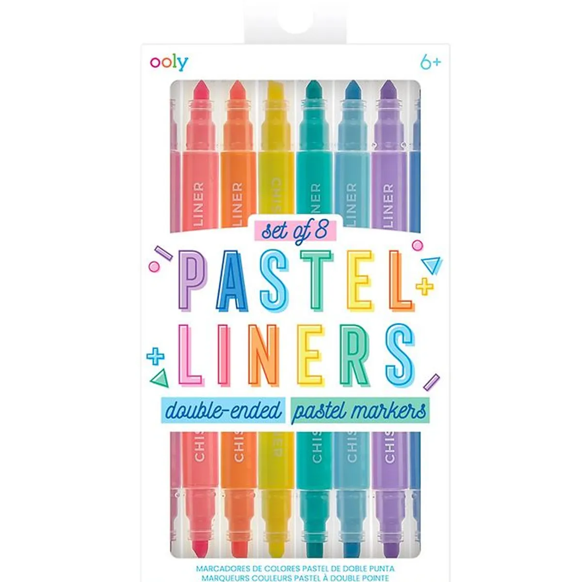 Ooly Dobbeltsidet Tuscher - 8 Stk - Pastel Liners Dual Tip Marke