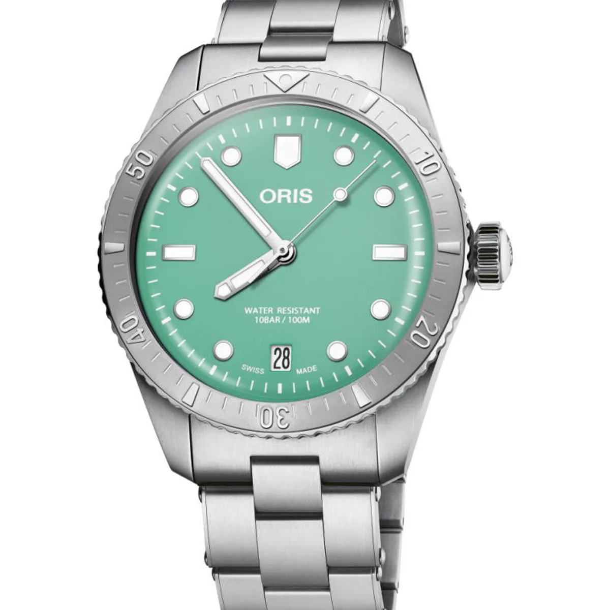 ORIS Divers 65 Cotton Candy, grøn med lænke -38mm