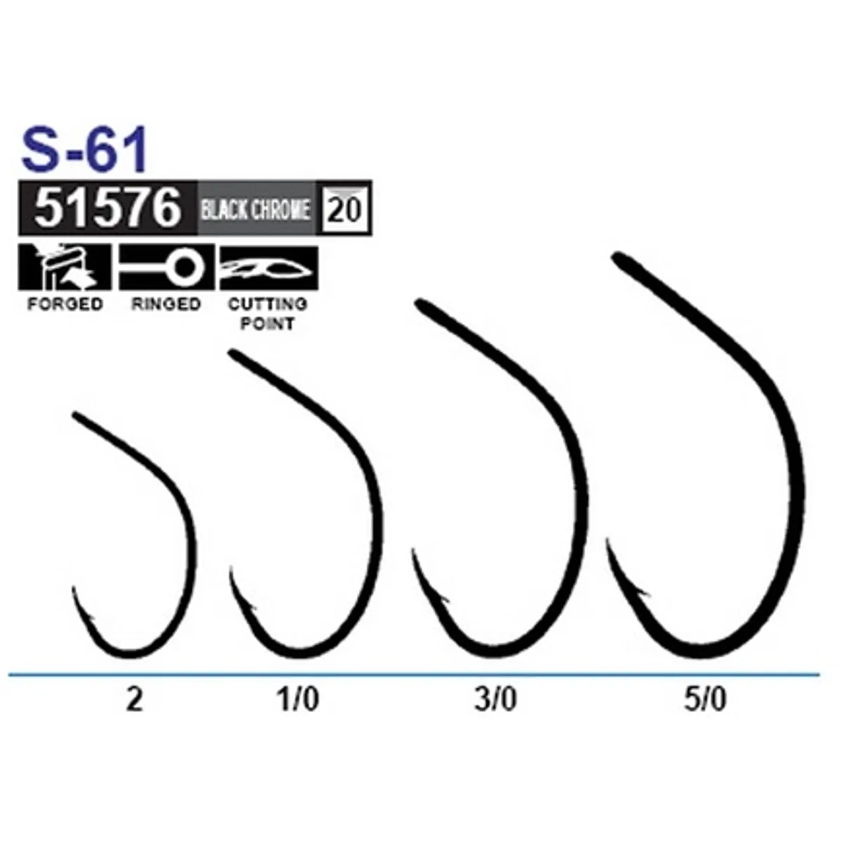 Owner S-61 Singel Hook 1/0