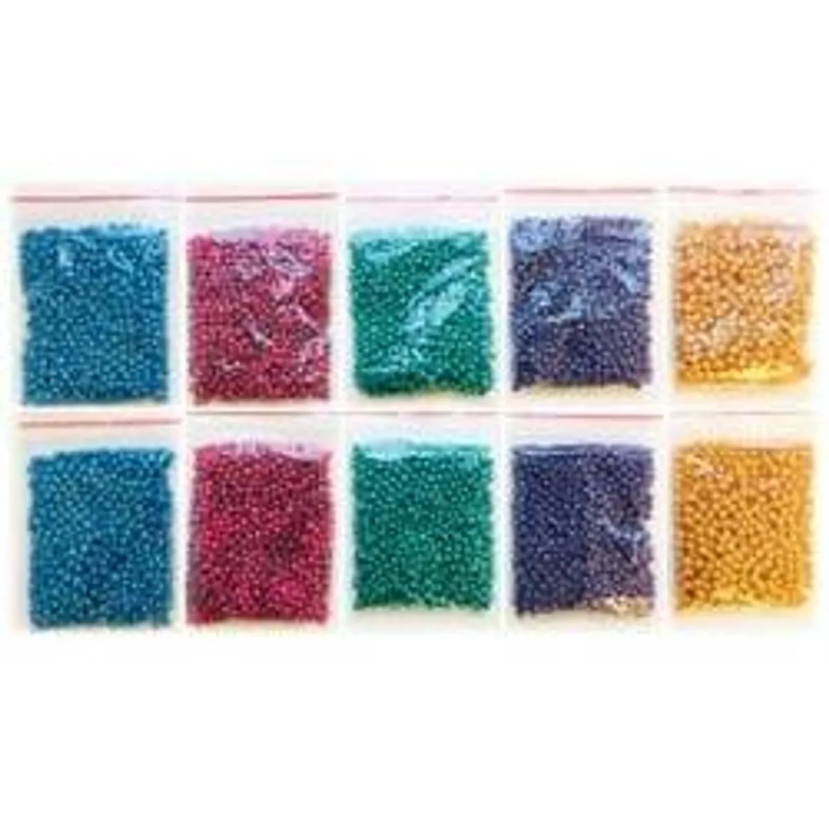 Pakke med vandperler i metalskær (Glitter - 6 x 2 Pack)