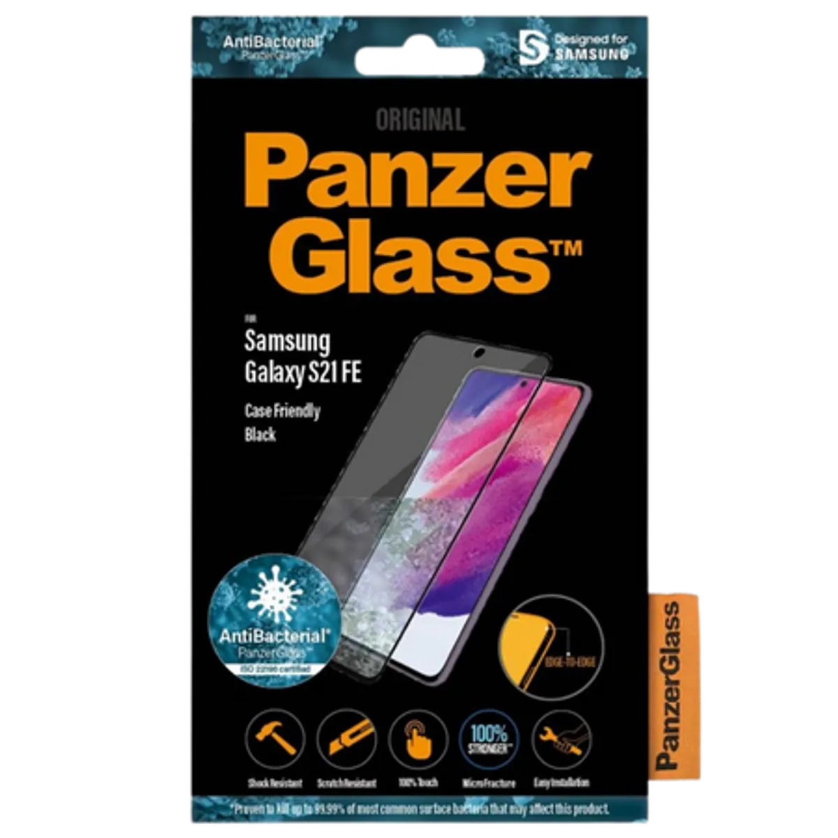 PanzerGlass Samsung Galaxy S21 FE Sort Skærmbeskyttelse