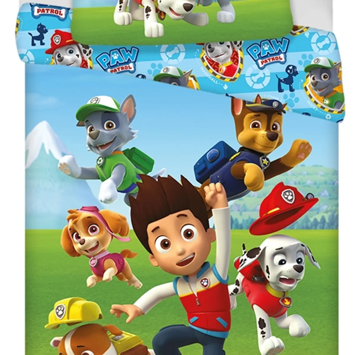 Paw Patrol sengetøj junior 100x140 cm - Paw Patrol sengesæt junior - Top Speed - 2 i 1 - 100% bomuld