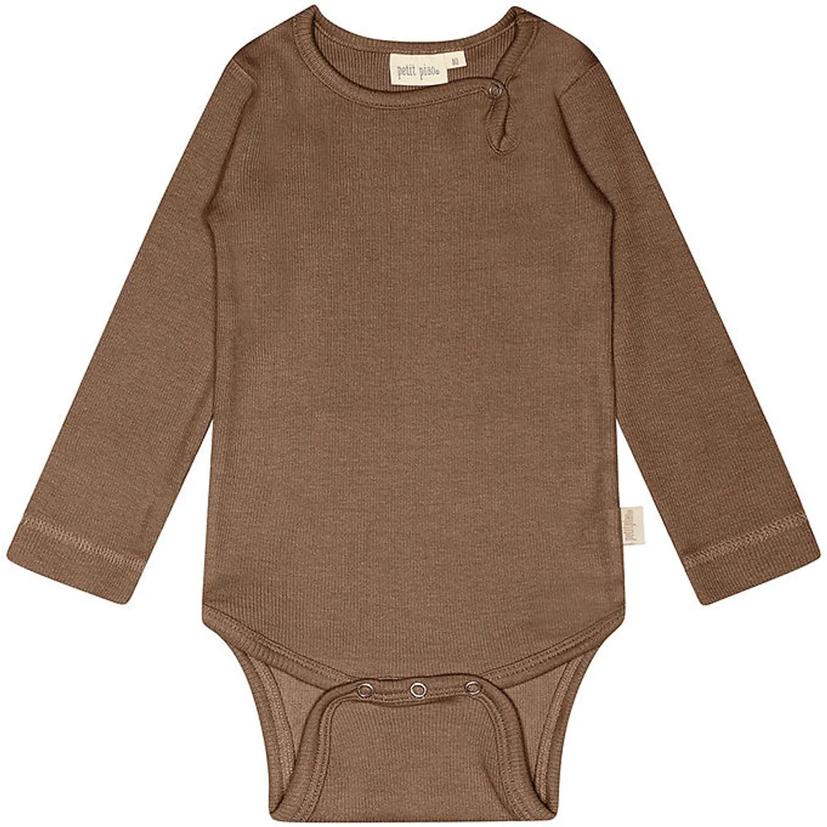 Petit Piao Body l/æ - Rib - Modal - Chocolate Brown