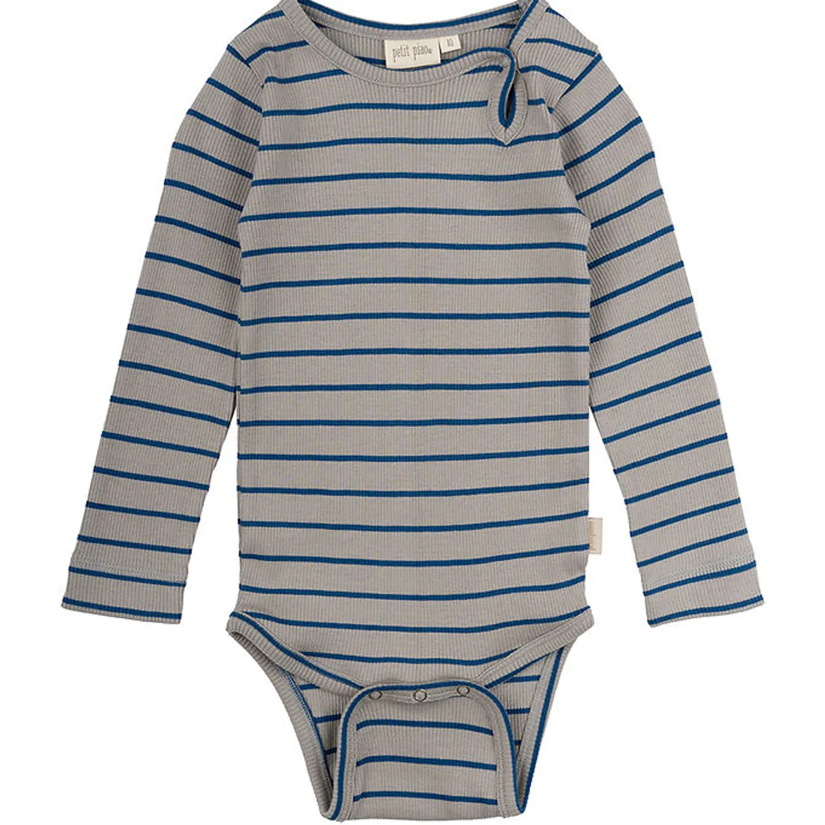 Petit Piao Body l/æ - Rib - Modal - Deep Cobalt/Grey Stone