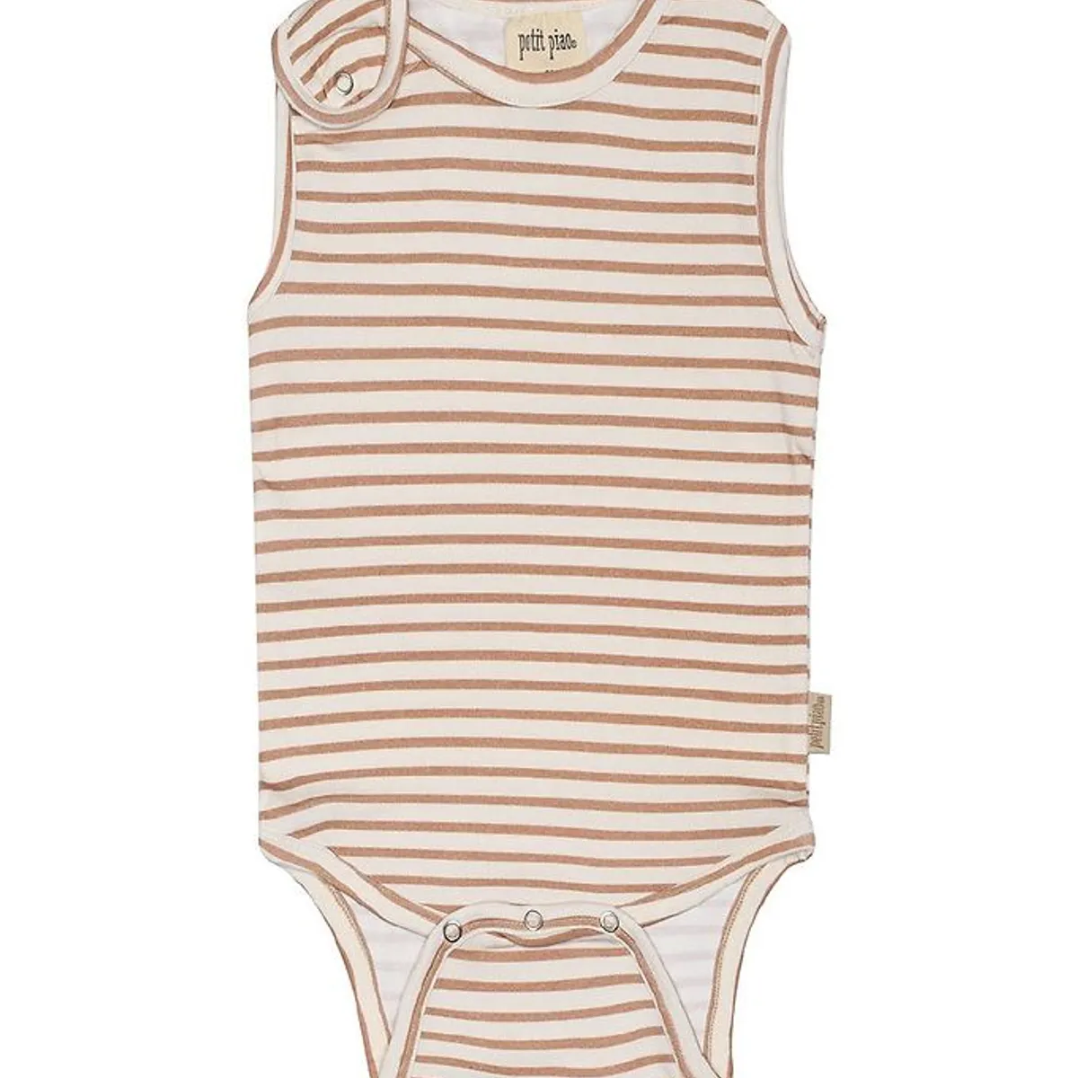 Petit Piao Body u/æ - Striped - Summer Camel/Offwhite