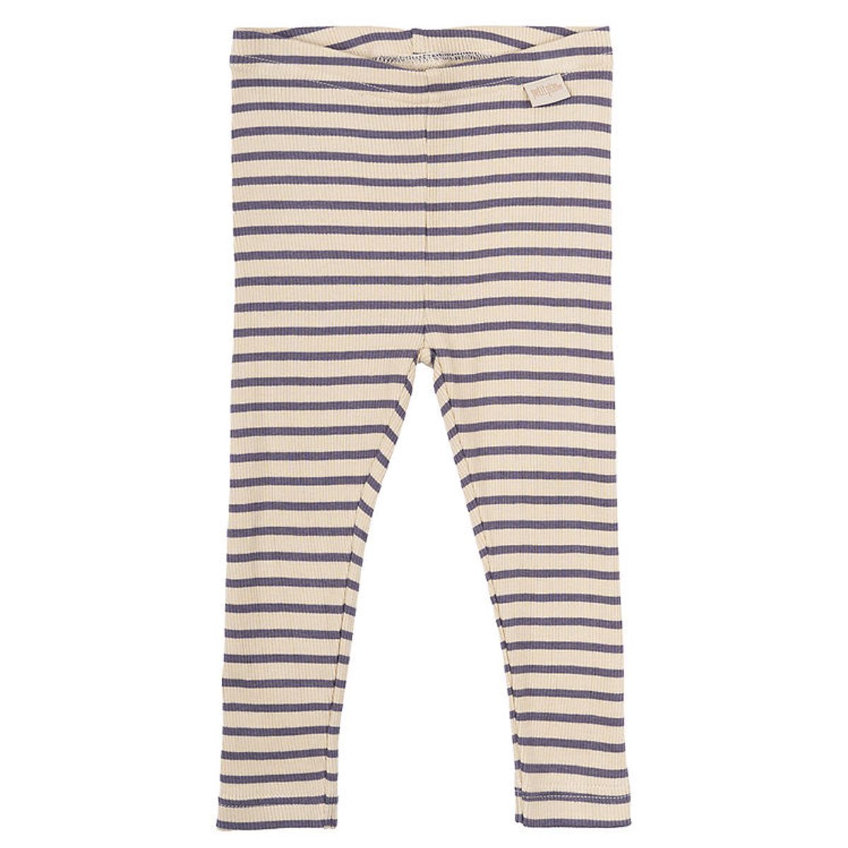 Petit Piao Leggings - Rib - Modal - Dusty Violet/Dark Off White