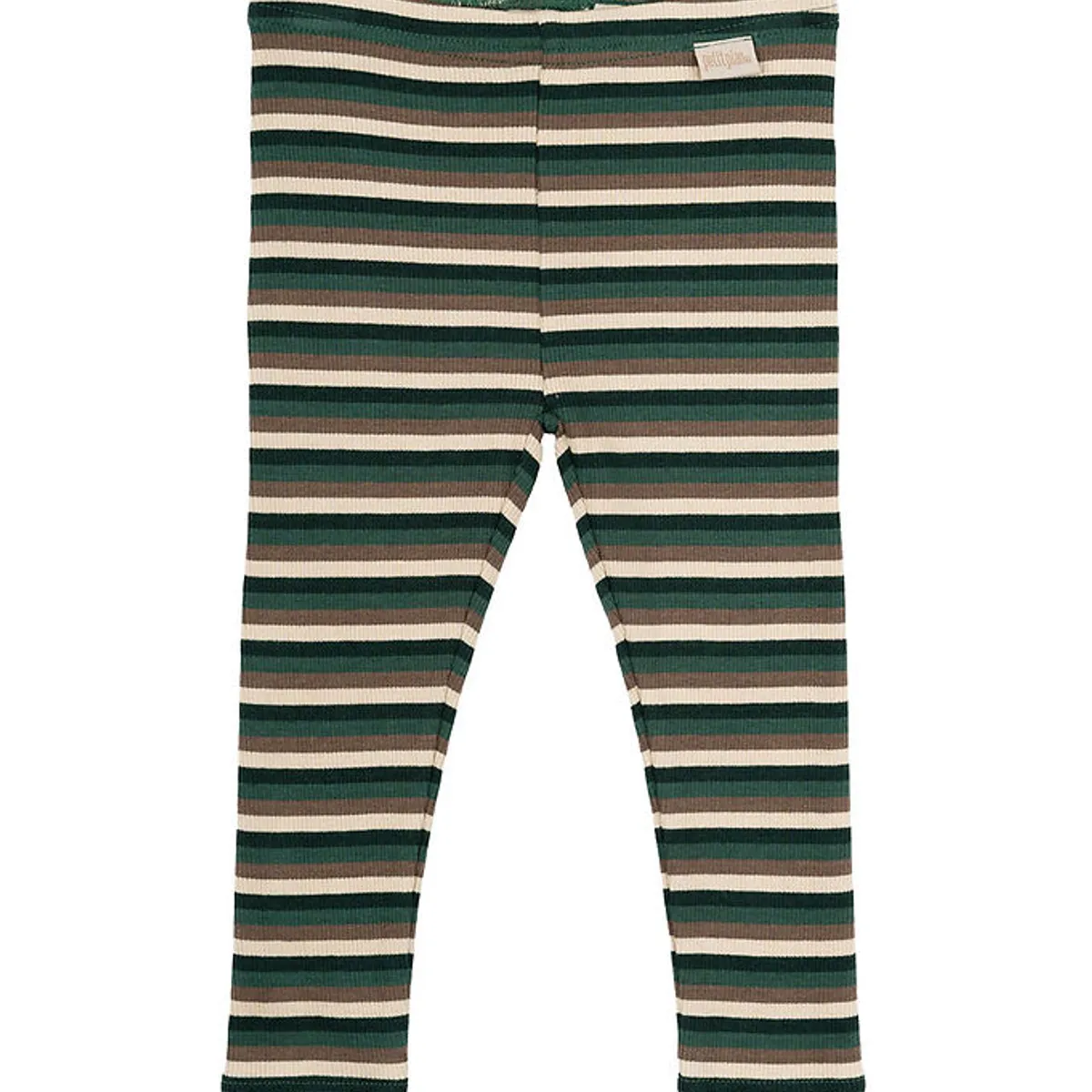 Petit Piao Leggings - Rib - Modal - Emeralda Green Multi Stripe