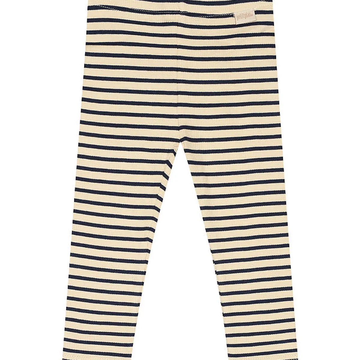 Petit Piao Leggings - Rib - Modal - Indigo Plum/dark Off White