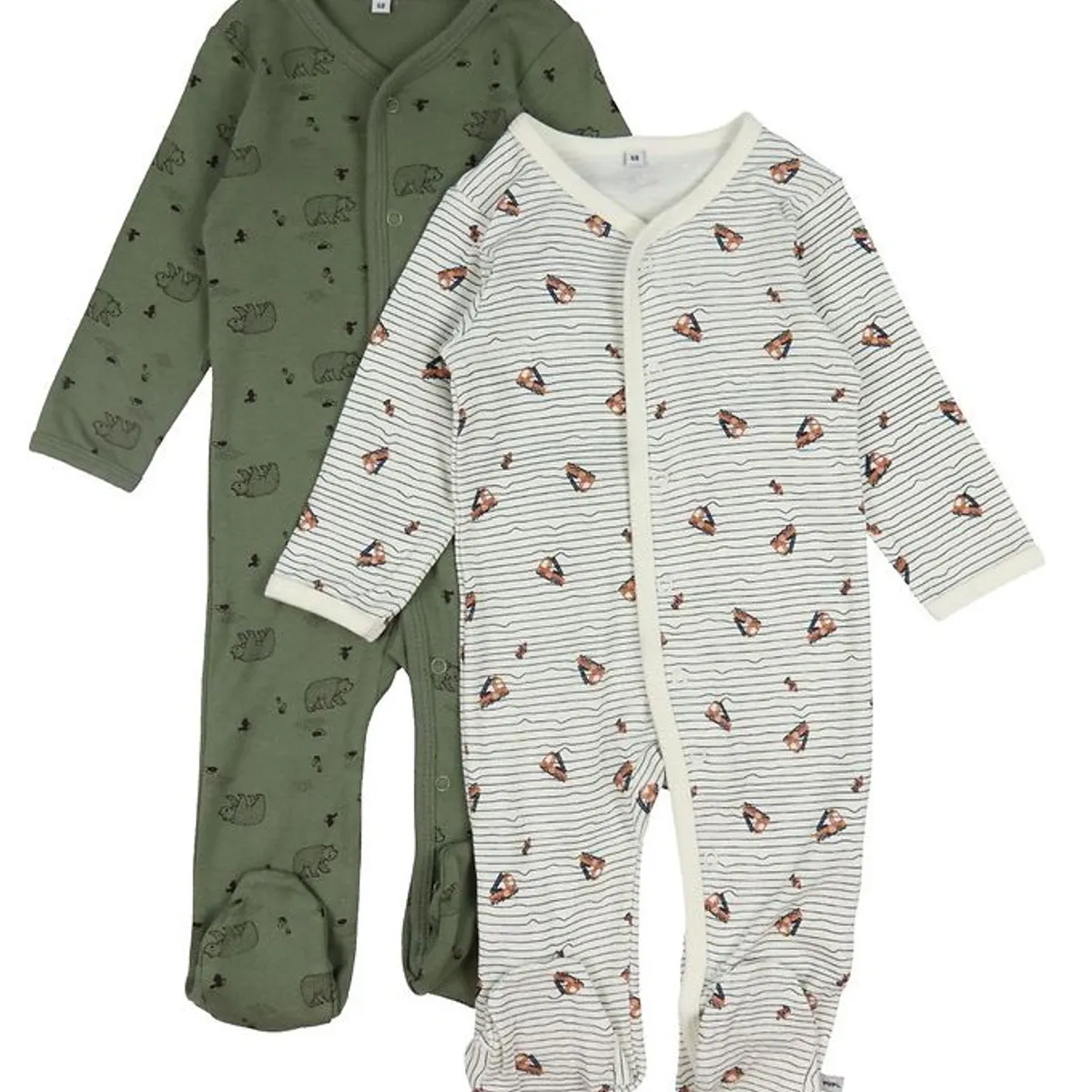 Pippi Baby Heldragt - Natdragt - 2-pak - Deep Lichen Green