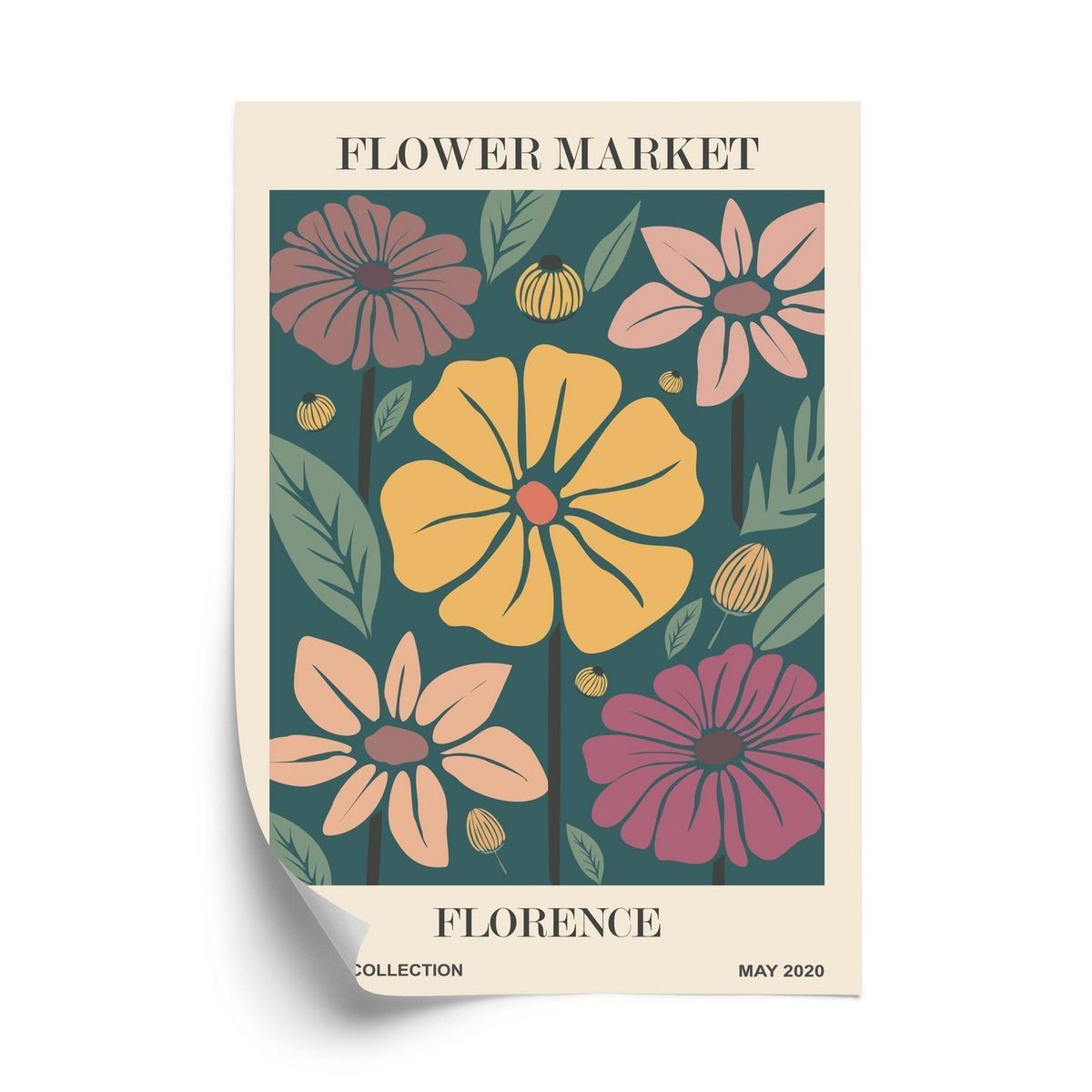 Plakat - Firenze blomstermarked