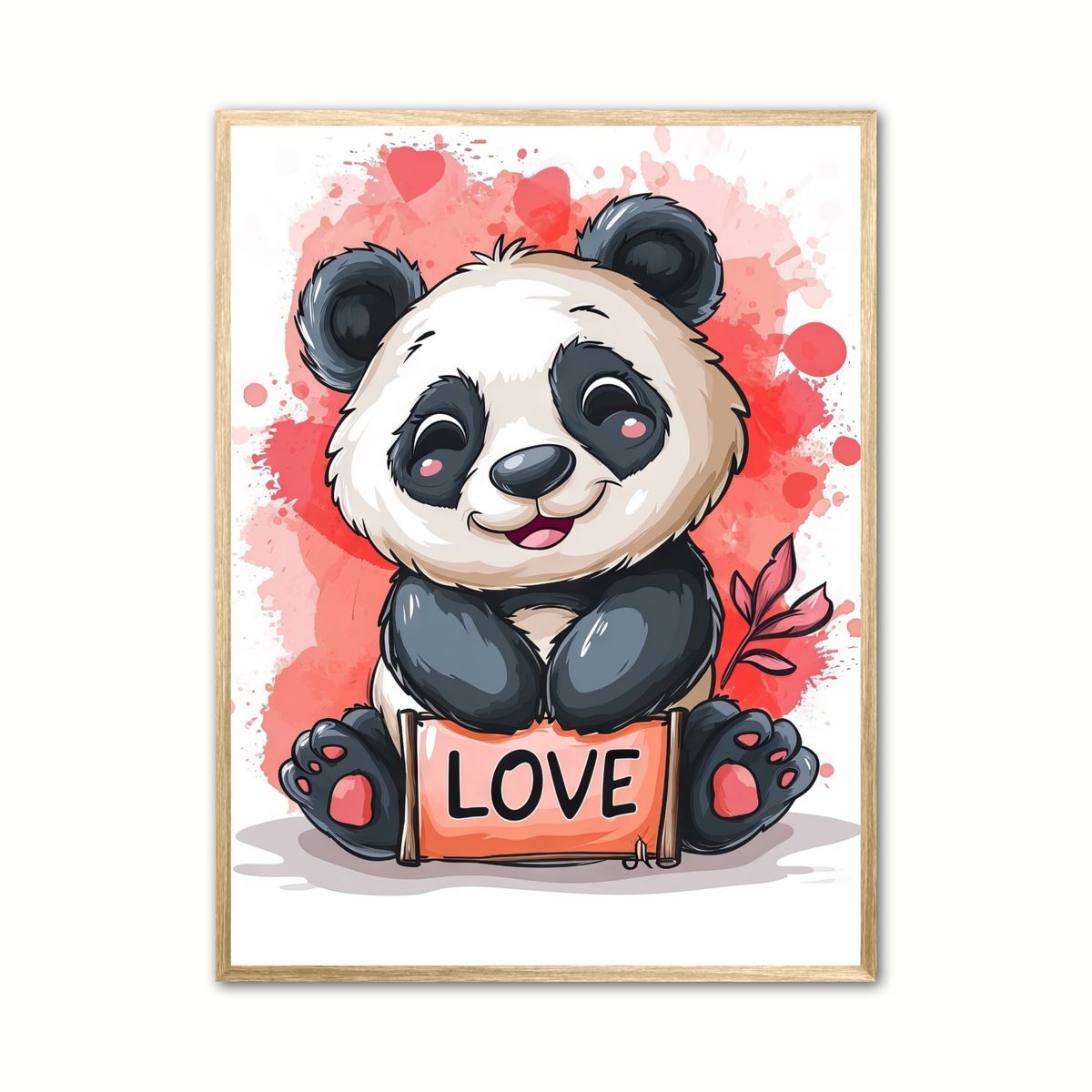 Plakat med Panda Plakat 14 - Love 30 x 40 cm