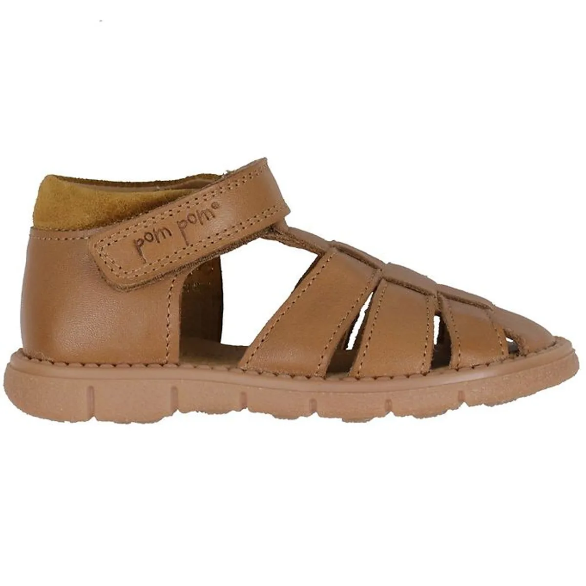 Pom Pom Sandaler - Sporty Velcro - Camel