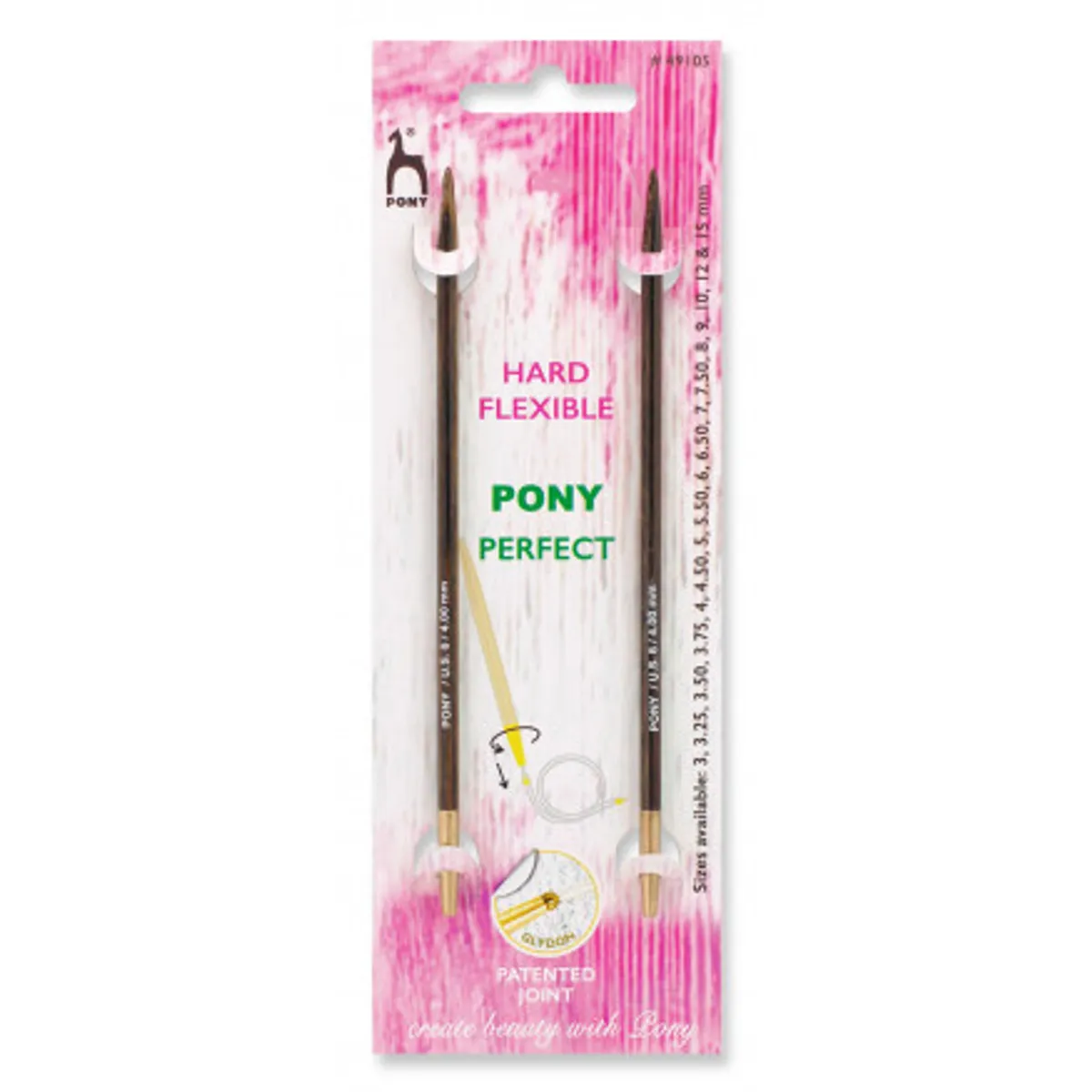 Pony Perfect Korte Udskiftelige Rundpinde Træ 10,5cm 3,50mm / US4