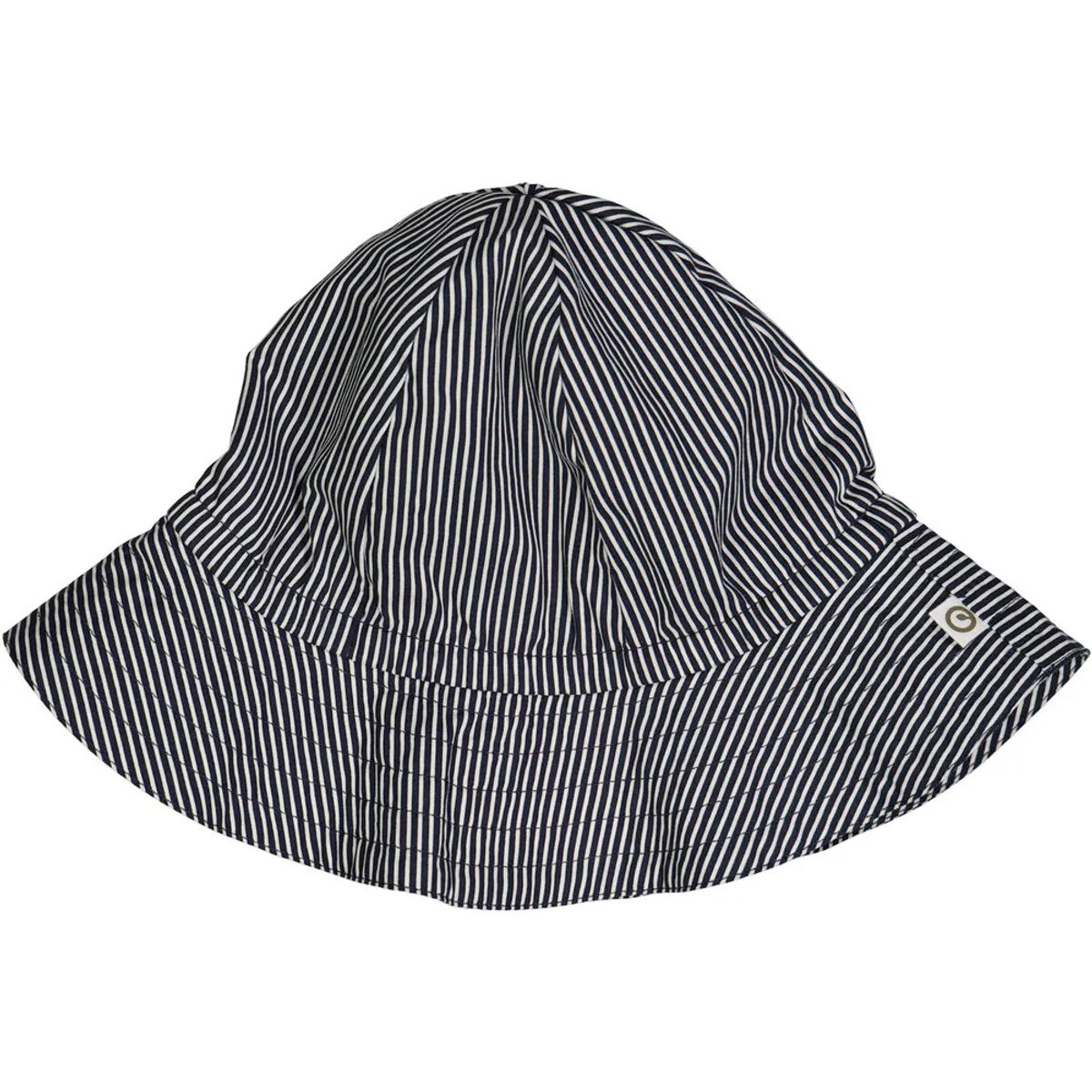 Poplin sommerhat - Balsam cream/Night blue - 68/74