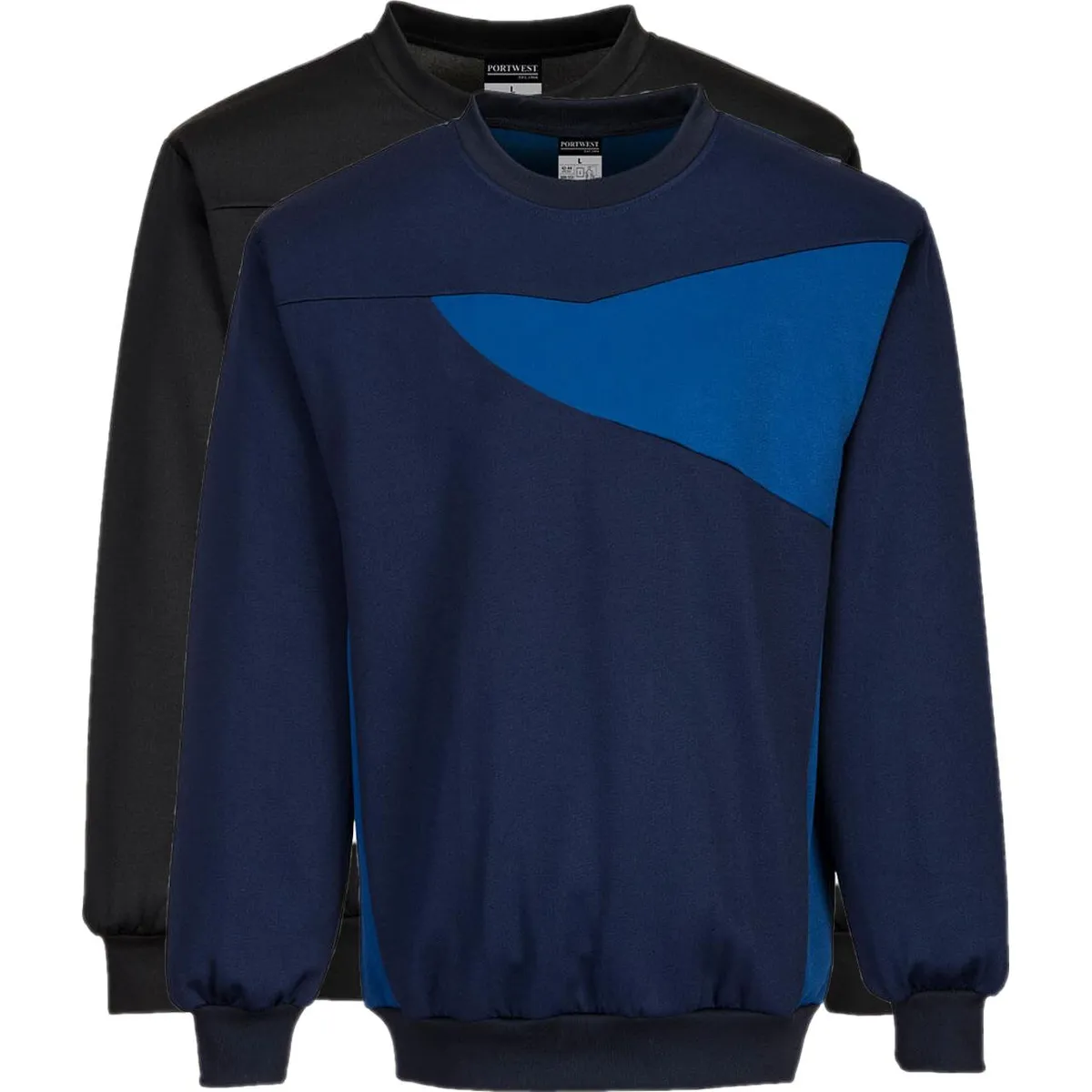 Portwest PW273 PW2 rundhalset sweatshirts L Navy/Royal