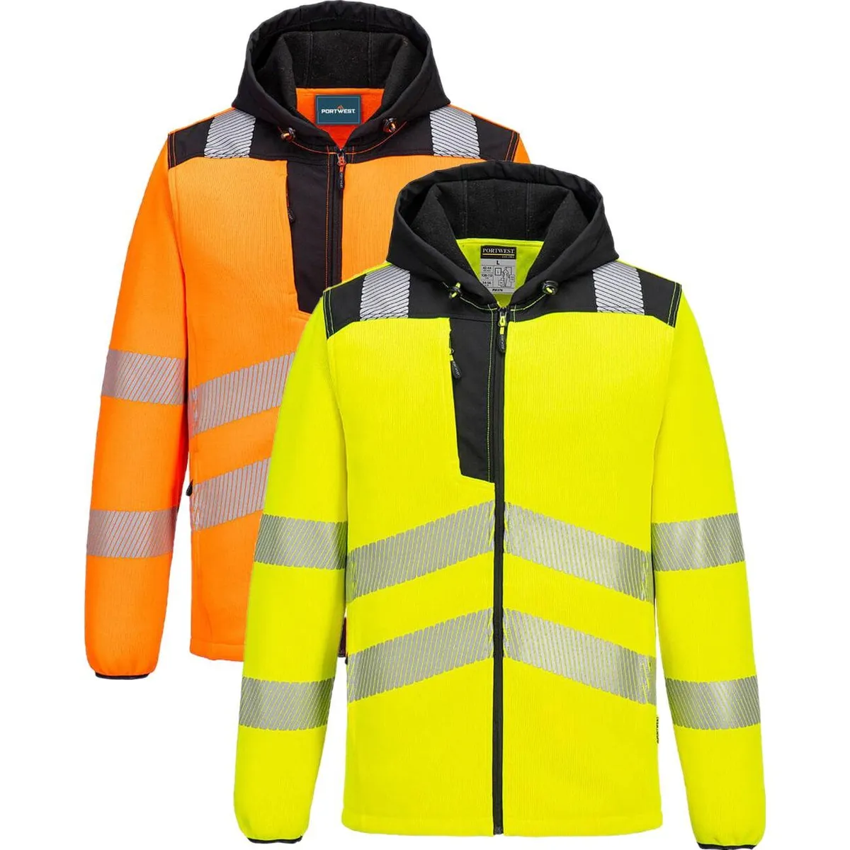 Portwest PW335 Hi-vis teknisk fleece Gul/Sort S