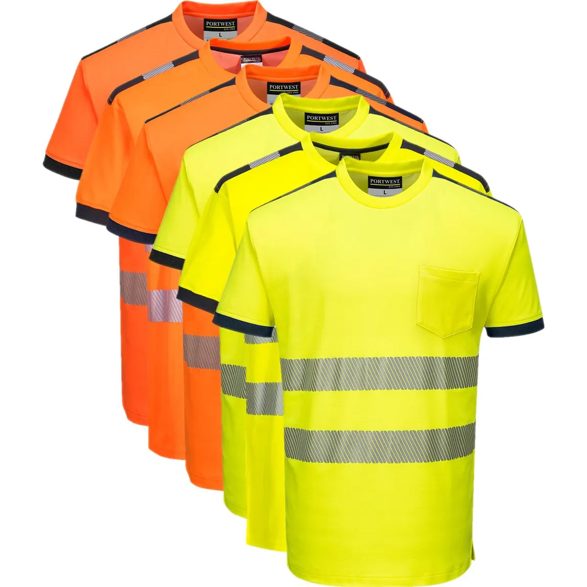 Portwest T181 PW3 Hi-Vis T-shirt S/S XL Gul/sort