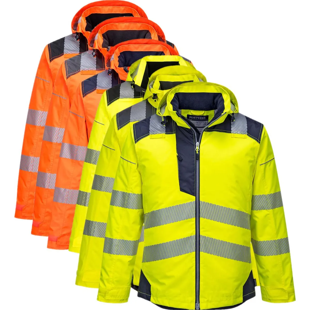 Portwest T400 Vision Hi-Vis Vinter Jakke 2XL Orange/Sort