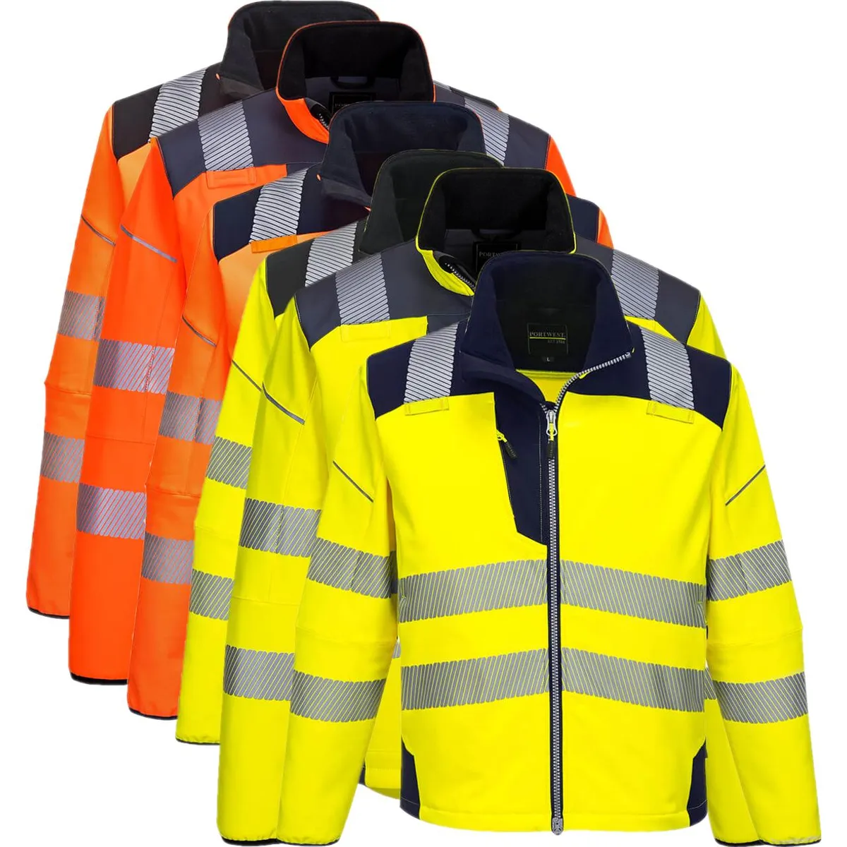 Portwest T402 PW3 Hi-Vis Softshell Jakke 4XL Gul/sort